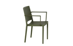 Stapelsessel Lane, mit Armlehnen, olive