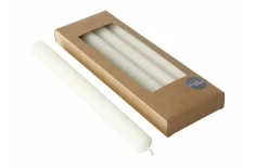 4 Starbkerzen Classic, weiß, H 26 cm