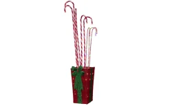Stehleuchte Candycane in Box, rot/weiß
