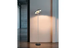 Stehleuchte Guano, nickel/schwarz