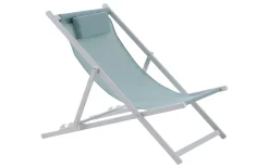 Strandstuhl Juno, grün/weiß, inkl. Kissen
