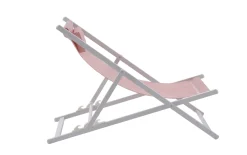 Strandstuhl Juno, pink/weiß, inkl. Kissen