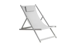Strandstuhl Juno, weiß, inkl. Kissen