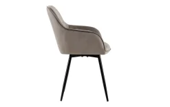 Stuhl Alma 02, grau/schwarz, inkl. 360° Drehfunktion