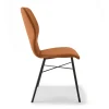Stuhl Nevio, Leder, saddle brown