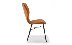 Stuhl Nevio, Leder, saddle brown