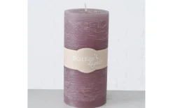 Stumpenkerze Rustic, grau, 15 cm