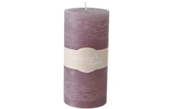 Stumpenkerze Rustic, grau, 15 cm