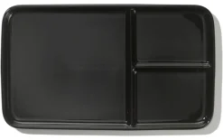 Sushi-Platten 2er-Set, schwarz, Porzellan