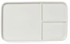 Sushi-Platten 2er-Set, weiß, Porzellan