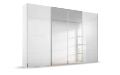Synchron-Schwebetürenschrank Saligo, weiß, 316 x 235 cm