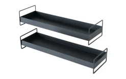 Tablett 2er-Set Wolga, schwarz
