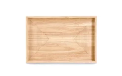 Tablett Gummibaum, natur, 45,7 x 30,5 cm