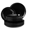 Tafelservice Lido solid black, 12-teilig