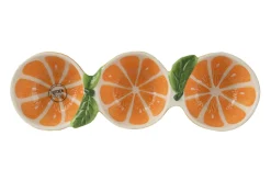 Tapas-Schale Orange, orange/weiß/grün