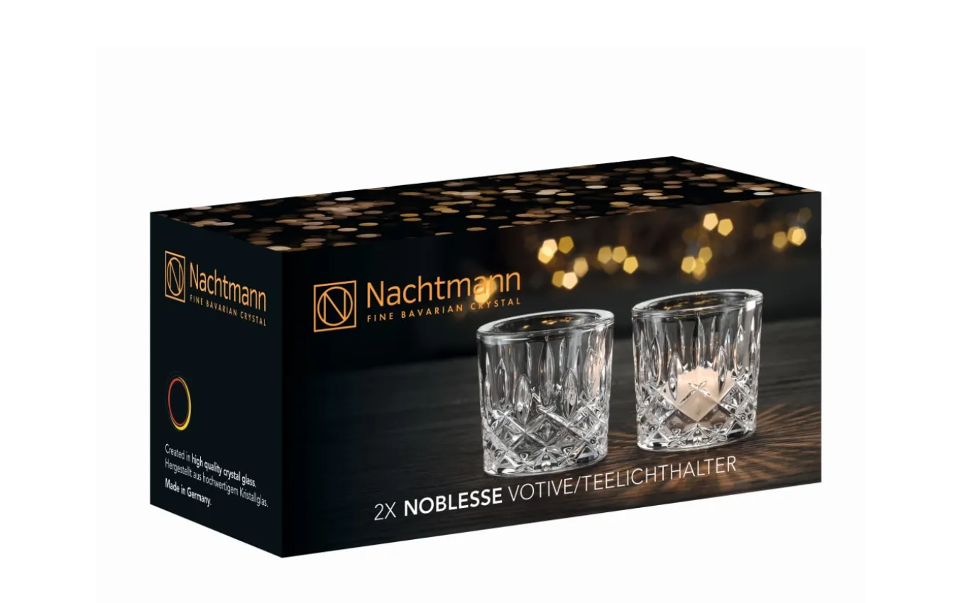 Teelichthalter 2er Set, klar