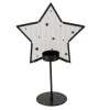 Teelichthalter Stern, schwarz, 25,5 cm