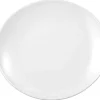 Teller flach Modern Life in weiß/oval, 29 cm