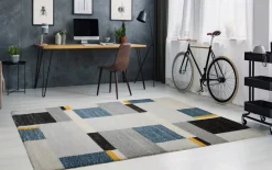 Teppich Ballance Allure, grau/blau, 200 x 290 cm