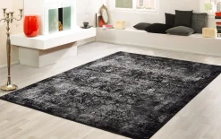 Teppich Glorious Vita, schwarz/grau, 140 x 200 cm