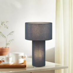 Tischleuchte Bale, blau, 40 cm
