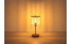 Tischleuchte Gorley, beige, 37,5 cm
