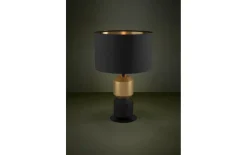 Tischleuchte Laurignano, schwarz/gold, 49 cm