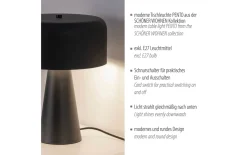Tischleuchte Pento, schwarz