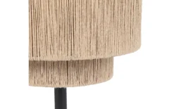 Tischleuchte Smilla, Jute/schwarz