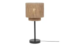 Tischleuchte Smilla, Jute/schwarz