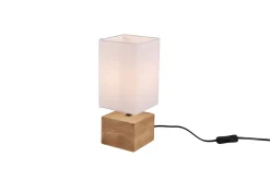 Tischleuchte Woody, holz/weiß, 30 cm