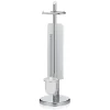 Toilettengarnitur Ken aus Metall in chrom glanz