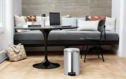 Treteimer Newicon, matt steel, 12 L