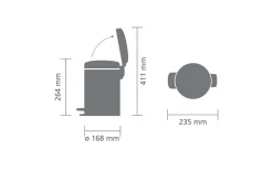 Treteimer Newicon, platinum, 3 L