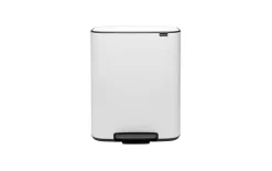 Tretmülleimer Bo, weiß, 2 x 30 L