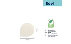 Untersetzer Edel, weiß, 11 x 11 cm