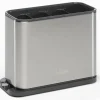 Utensilienhalter aus Edelstahl in silber/schwarz, 19,7 x 14,6 x 8,5 cm