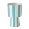 Vase Diam, weiß/blau, 15,2 cm