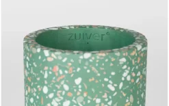 Vase Fajen aus Terrazzo in grün