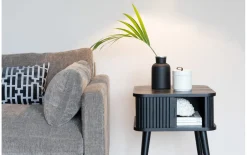Vase Farma L aus Aluminium in schwarz, 31 cm