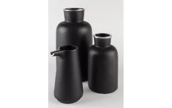 Vase Farma L aus Aluminium in schwarz, 31 cm
