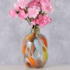 Vase Glee, Glas bunt lackiert, 18 cm
