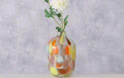 Vase Glee, Glas bunt lackiert, 18 cm