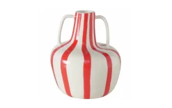 Vase Londi, weiß/rot
