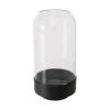 Vase Malena, schwarz/transparent, 18 cm