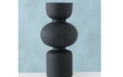 Vase Nelika, glas schwarz, 29 cm