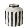 Vase Prymus, schwarz/weiß, 14 cm