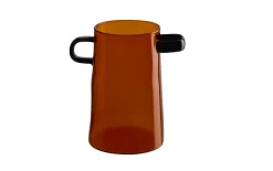 Vase rayu glass, braun, 17 cm