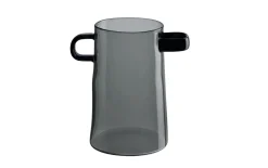 Vase rayu glass, grau, 17 cm