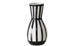 Vase Spector, schwarz/weiß gestreift, 26 cm